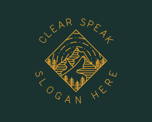 Outdoor Mountain Hiking logo design