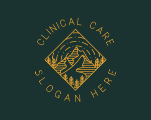 Outdoor Mountain Hiking logo design