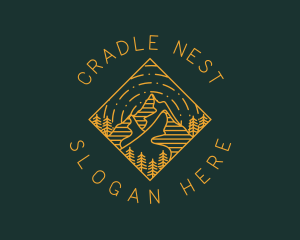 Outdoor Mountain Hiking logo design