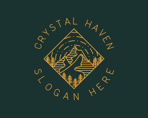 Outdoor Mountain Hiking logo design