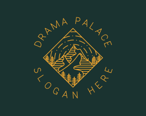 Outdoor Mountain Hiking logo design