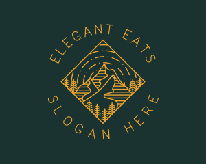 Outdoor Mountain Hiking logo design