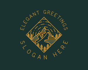 Outdoor Mountain Hiking logo design