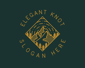 Outdoor Mountain Hiking logo design