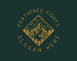 Outdoor Mountain Hiking logo design