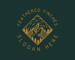 Outdoor Mountain Hiking logo design