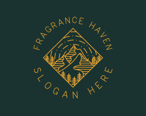 Outdoor Mountain Hiking logo design