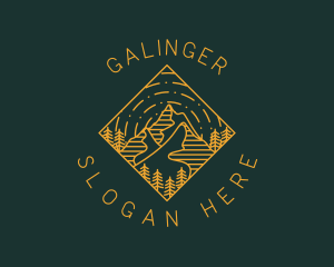 Trekking - Outdoor Mountain Hiking logo design