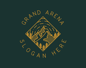 Outdoor Mountain Hiking logo design