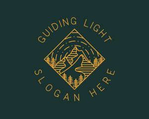 Outdoor Mountain Hiking logo design