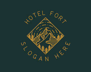 Outdoor Mountain Hiking logo design