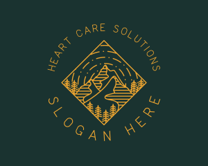 Outdoor Mountain Hiking logo design