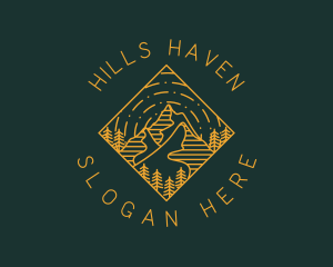 Hills - Outdoor Mountain Hiking logo design