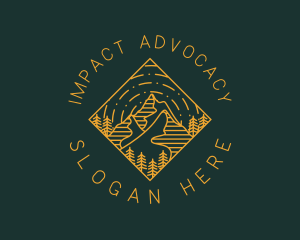 Outdoor Mountain Hiking logo design