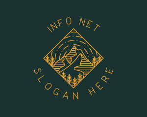 Outdoor Mountain Hiking logo design