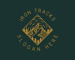 Outdoor Mountain Hiking logo design