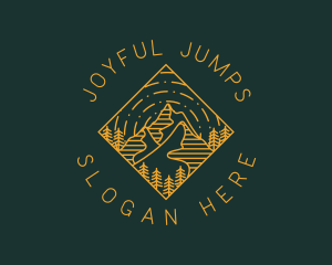 Outdoor Mountain Hiking logo design