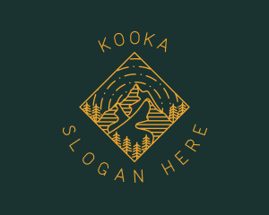 Outdoor Mountain Hiking logo design