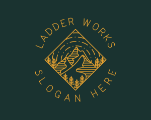 Outdoor Mountain Hiking logo design