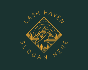 Outdoor Mountain Hiking logo design