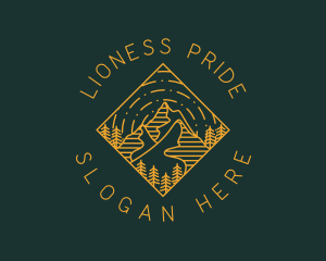 Outdoor Mountain Hiking logo design