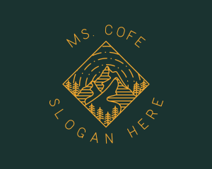 Outdoor Mountain Hiking logo design