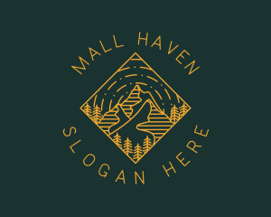 Outdoor Mountain Hiking logo design