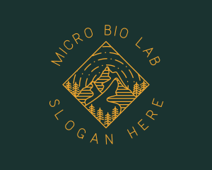 Outdoor Mountain Hiking logo design