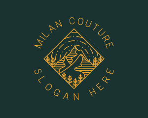 Outdoor Mountain Hiking logo design