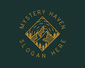 Outdoor Mountain Hiking logo design