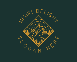 Outdoor Mountain Hiking logo design