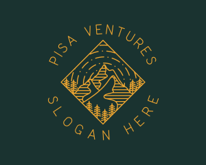 Outdoor Mountain Hiking logo design