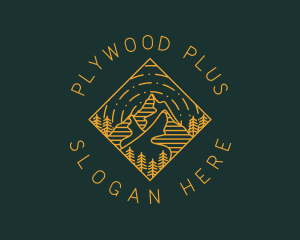 Outdoor Mountain Hiking logo design