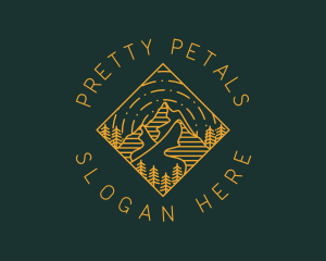 Outdoor Mountain Hiking logo design