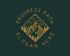 Outdoor Mountain Hiking logo design