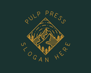 Outdoor Mountain Hiking logo design