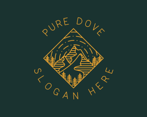 Outdoor Mountain Hiking logo design