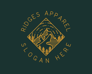 Outdoor Mountain Hiking logo design