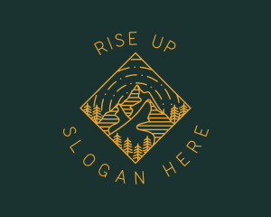 Outdoor Mountain Hiking logo design