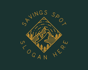 Outdoor Mountain Hiking logo design