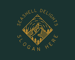 Outdoor Mountain Hiking logo design