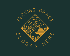 Outdoor Mountain Hiking logo design