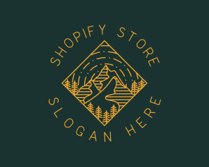 Outdoor Mountain Hiking logo design