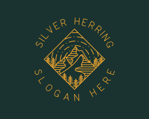 Outdoor Mountain Hiking logo design