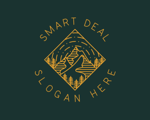 Outdoor Mountain Hiking logo design