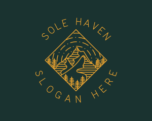 Outdoor Mountain Hiking logo design