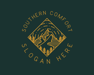 Outdoor Mountain Hiking logo design