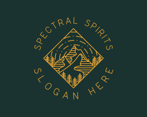 Outdoor Mountain Hiking logo design