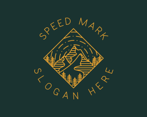 Outdoor Mountain Hiking logo design