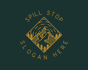 Outdoor Mountain Hiking logo design